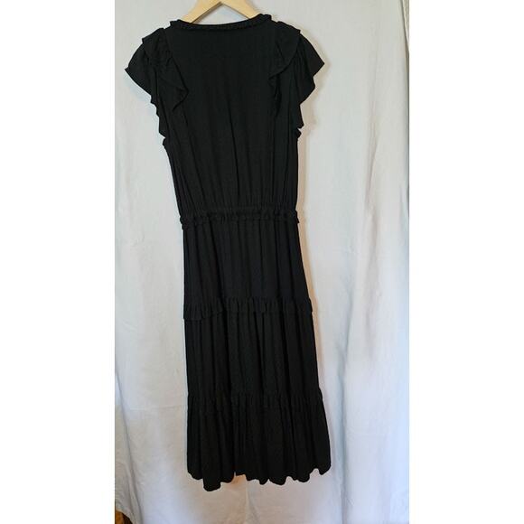Paige Paradis Small Black Maxi Dress with Tiered Ruffles - Picture 7 of 7
